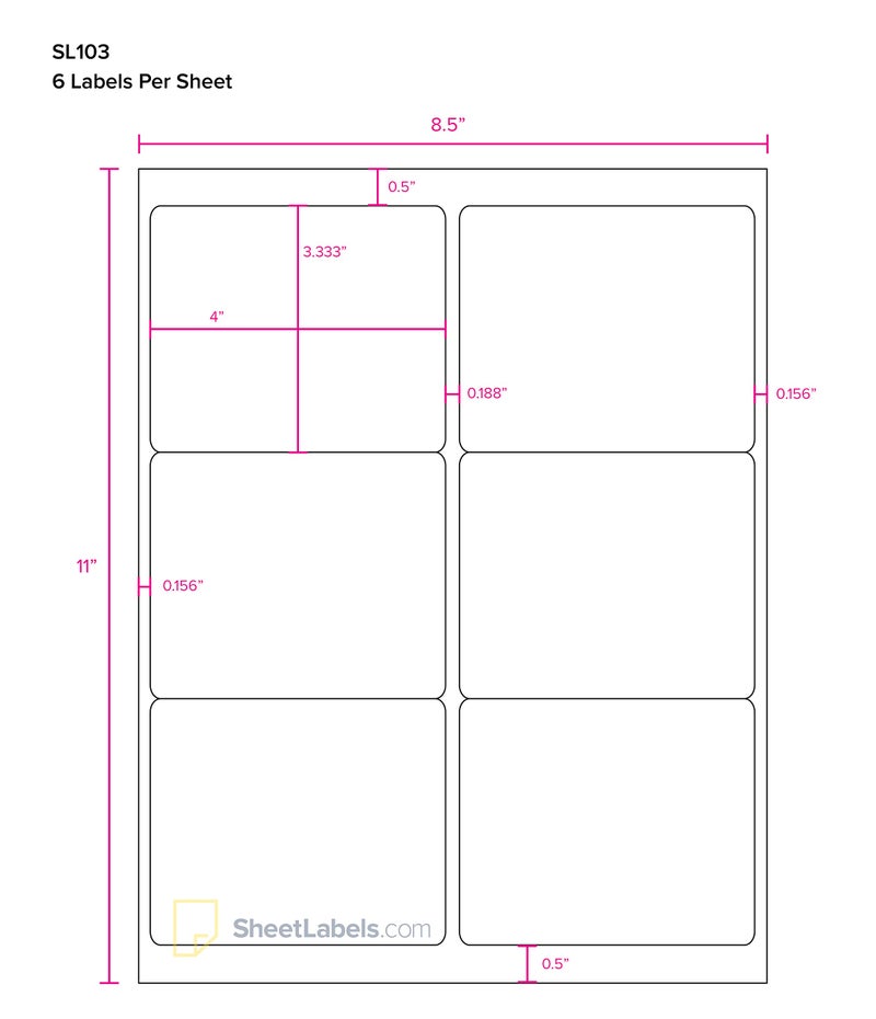 Sheet Labels Shipping Labels from SheetLabels.com, 3-1/3" x 4", Laser or Inkjet Printable, Easy to Peel, 150 Labels - 25 Sheets - Image 4